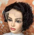 Wholesale Summer Cheap Brazilian Short Front bob for Cut Curly Human Hair Wig Black Woman Glueless Transparent HD Precut 100% MegaBDM