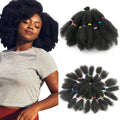 12inch Synthetic Ombre Braiding Hair Afro Kinky Bulk Braids Bug Brown Color Curly Crochet Braids Hair Extension