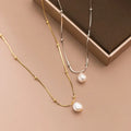 Quality Beads Snake Chain Necklaces 925 Sterling Silver Fresh Water Pearl Pendant Necklaces for Women Fine Jewelry