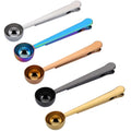 Food Grade Metal Copper Brass Gold Spoon 304 Stainless Steel Coffee Measuring Spoon/scoop with Bag Clip