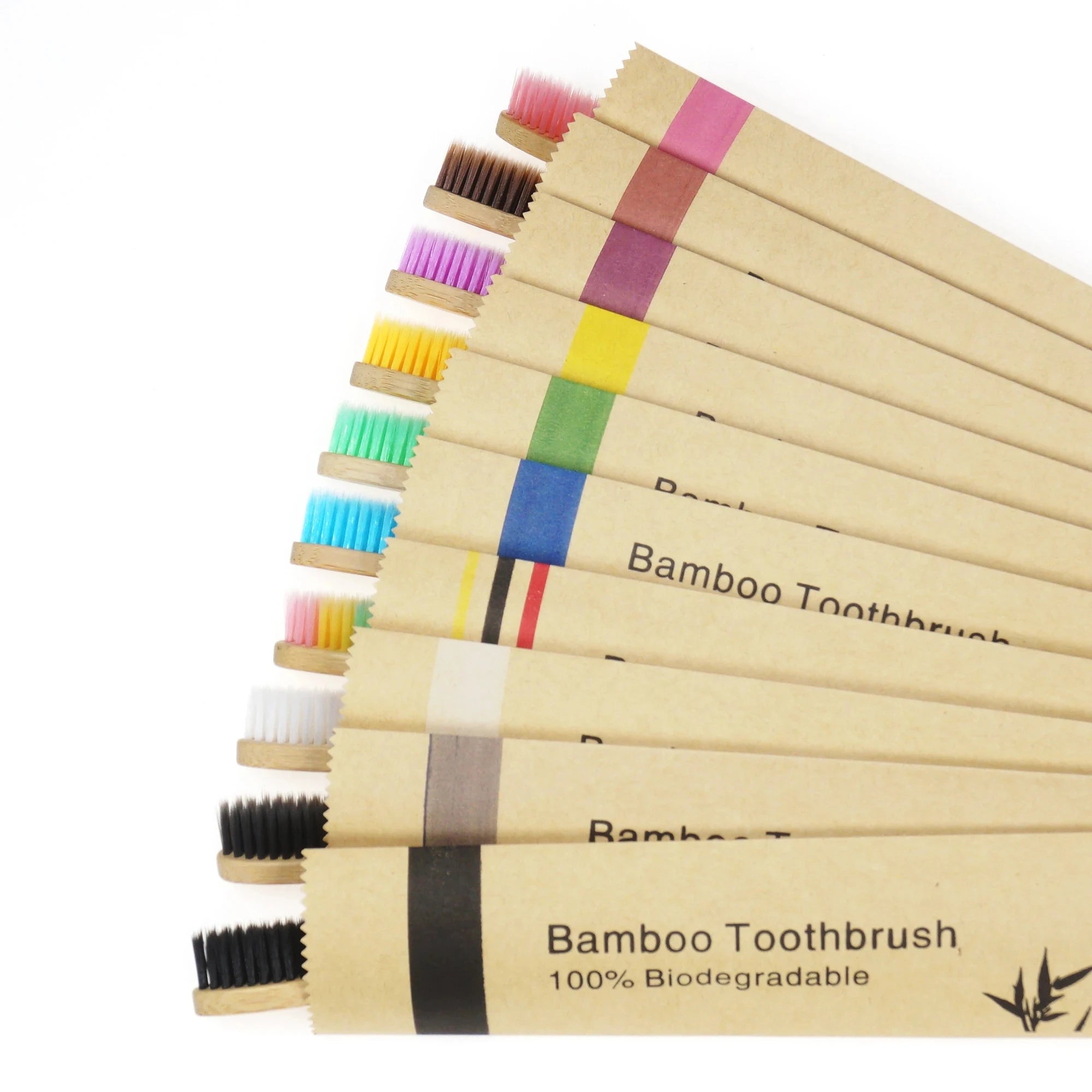 Customized Colorful Natural Bamboo Toothbrush Set Soft Bristle Charcoal Teeth Whitening Wood Toothbrushes Soft Dental Oral Care