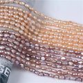 Zhuji 6-7mm Wholesale Freshwater Natural Grade a Third Party Certified Baroque Multicolor Pearls Strand