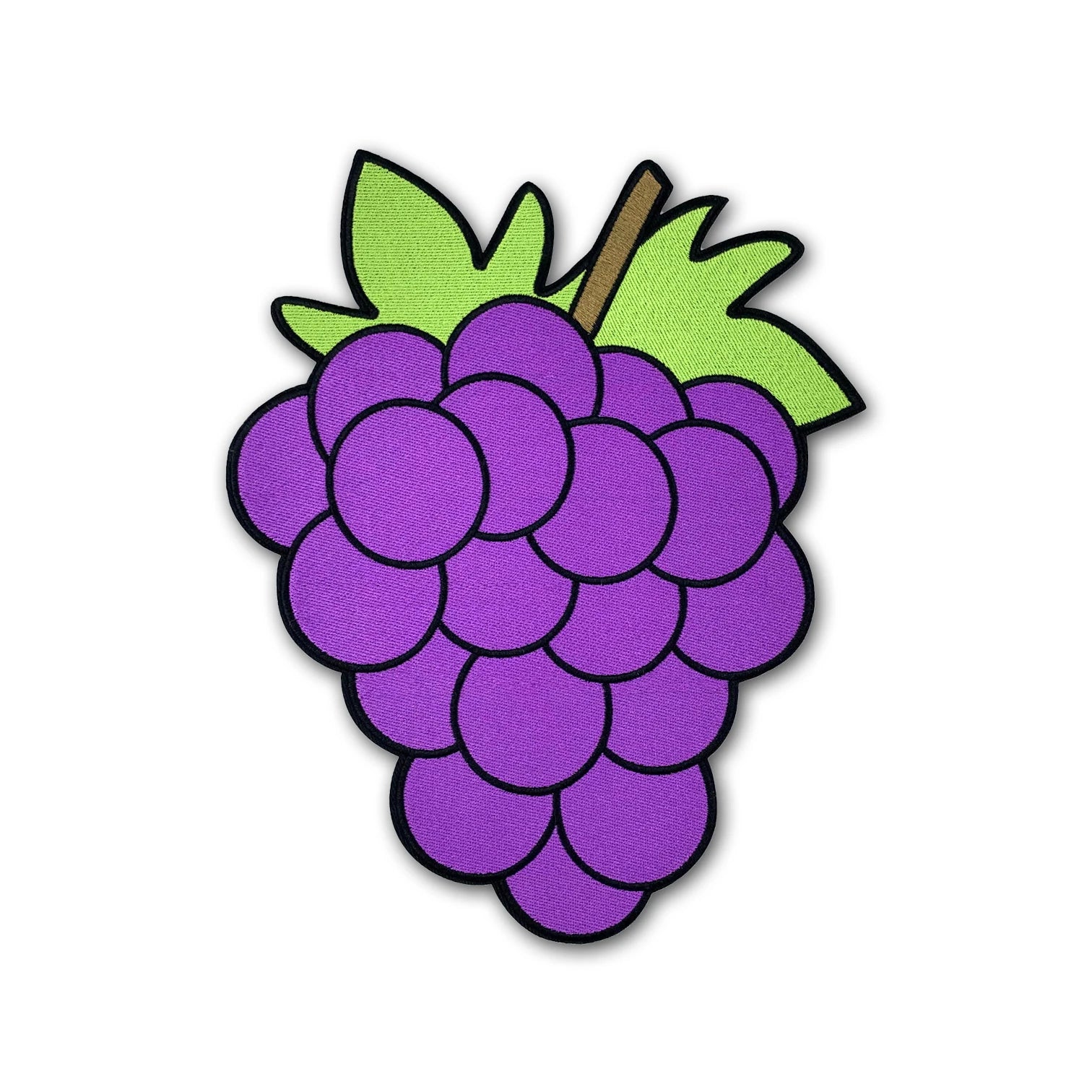Factory Custom Grape Food Fruit Embroidery Iron-On Patches