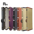 WC06C-E2 OEM ODM Factory's Leather Rectangle Guitar Shape Hardcase Shockproof Water Resistant Electronic Organ Custom Case
