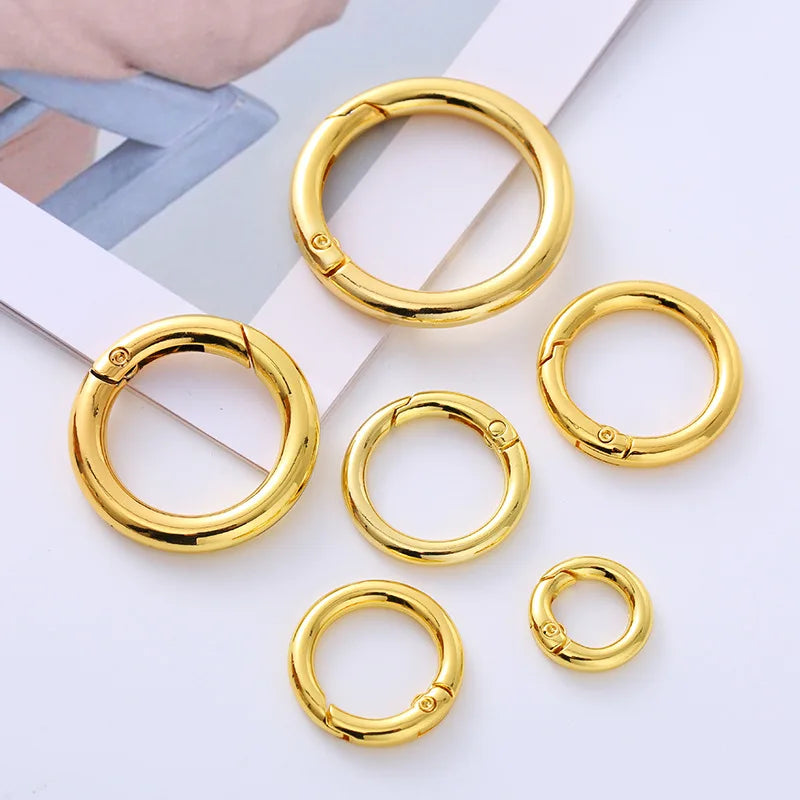 Various Sizes Metal Spring Rings Hot Selling Customized Color Alloy Snap Rings Fast Shipping Press Circles Wholesale