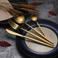 Nordic Wholesale Bulk Stainless Steel Flatware Dinnerware Set Silverware Portable Portuguese Cutlery Gold Spoons and Forks Set