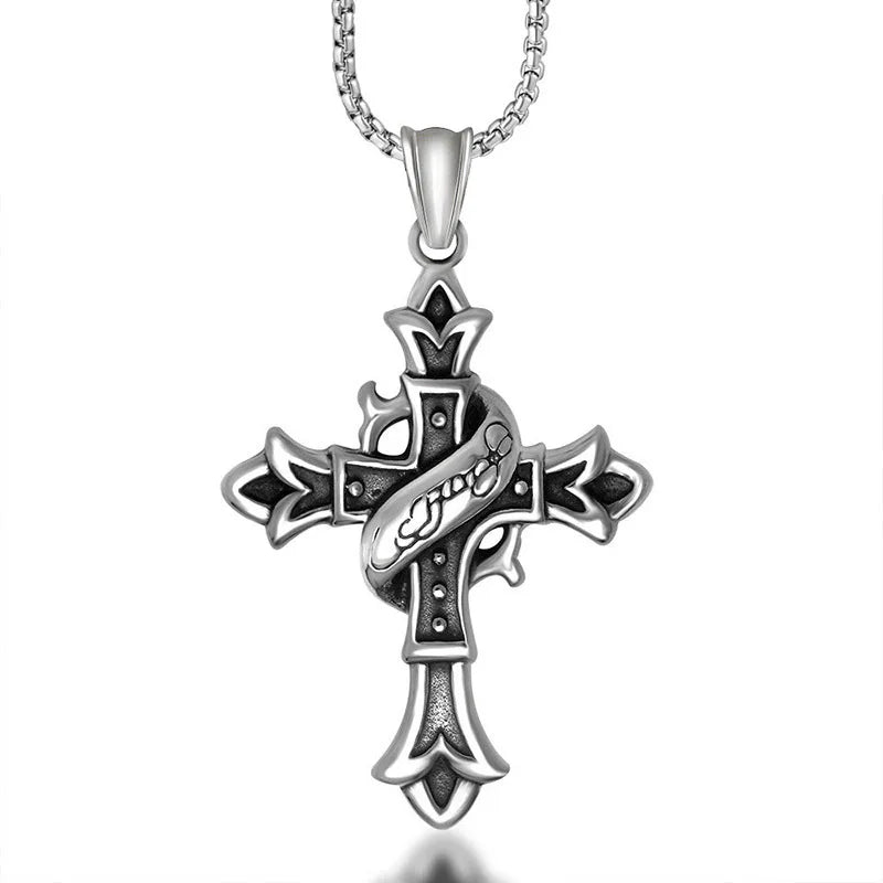 Fashion Custom Design Cross Necklace Jewelry Stainless Steel Celtic Cross Pendant for love God Bless You
