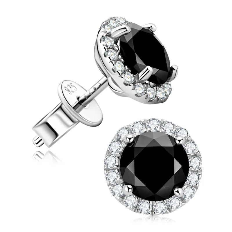 Fashion Jewelry Grade D Moissanite Diamond Stud Earrings 925 Sterling Silver  0.8+0.8ct Moissanite  Earrings Women
