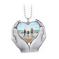 Modern DIY Customized Metal Photo Transfer Sword Car Charms 3D Black Nickel Alloy Craft Blank Love Prayer UV Printing Souvenir