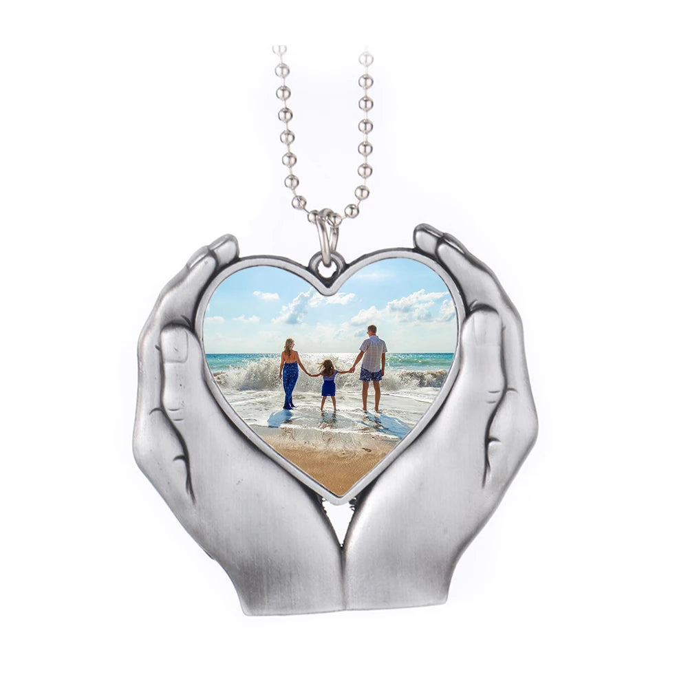 Modern DIY Customized Metal Photo Transfer Sword Car Charms 3D Black Nickel Alloy Craft Blank Love Prayer UV Printing Souvenir