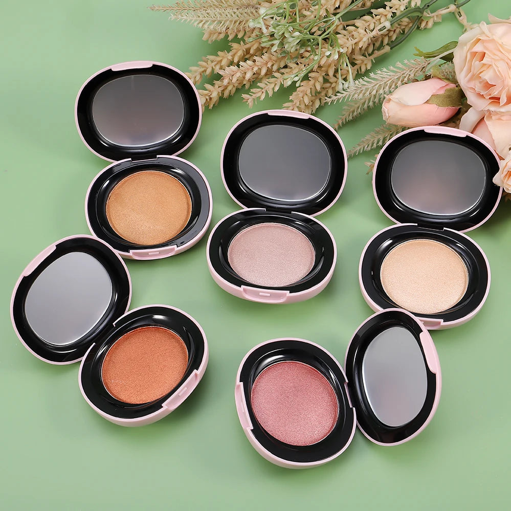 Wholesale Highlighter Powder Delicate Vegan Shimmer Shiny Pigmented Customized Private Label Silky Highlighter Powder