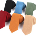 Casual 7cm Polyester Slim Knit Tie for Men Solid Plain Knitted Ties Men Skinny Narrow Neckties