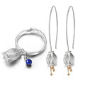 Real 925 Sterling Silver Creative Bridal Flower Jewelry Sets