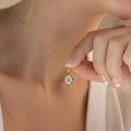 2022 New Stainless Steel 18K Gold Plated Initial Letter Necklace Gold Chain 26 Drop Oil Oval Pendant Necklace