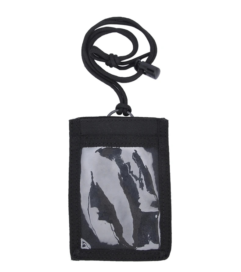 Adjustable Hook and Loop Waterproof Nylon Tactical ID Case Special Purpose Wallet Organizer with Badge Holder
