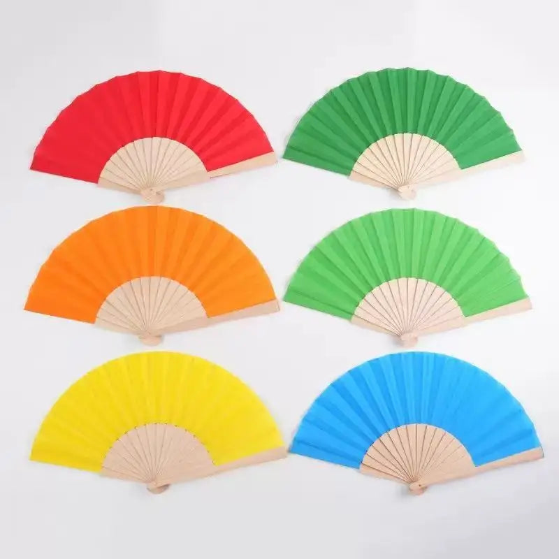 Custom Printed Foldable Bulk Wooden Hand Fan Personalized Music Festival Wood Crafts for Personal Use or as a Gift