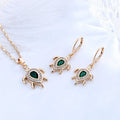 Earrings Set Wholesale Cute Turtle 18K Laminated Gold Bisuterias Earrings and Necklaces Jewelry Sets for Women