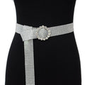 Fashion Sparkly Rhinestone Crystal Wedding Belts Bridal Buckle Diamond Chain Women Belt Waistband 2.8cmx120cm
