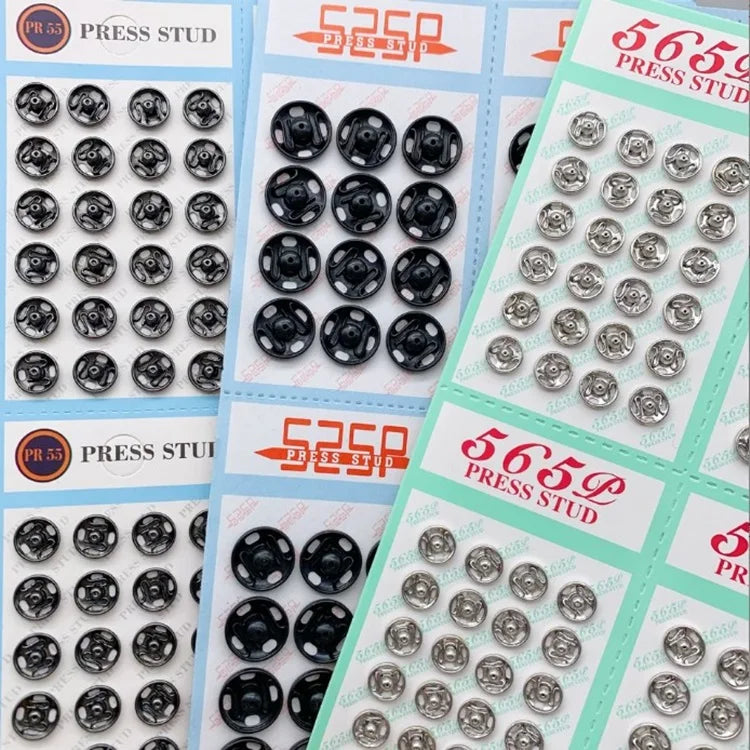 Wholesales 6mm 7mm 8mm 9mm 10mm 12mm Classical Snap Fasteners Brass Stud Snap Button for Clothing