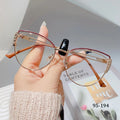 Anti Reflection Glasses Women Metal Diamond Oversized Cat Eye Newest Anti Blue Light Glasses Frame Glasses Factory 2025