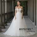 Guangzhou Auyan 2024 Wedding Dress Floor Length Elegant Dress Simple Plus Size Wedding Dress Lace Wedding Gown Bridal Customize