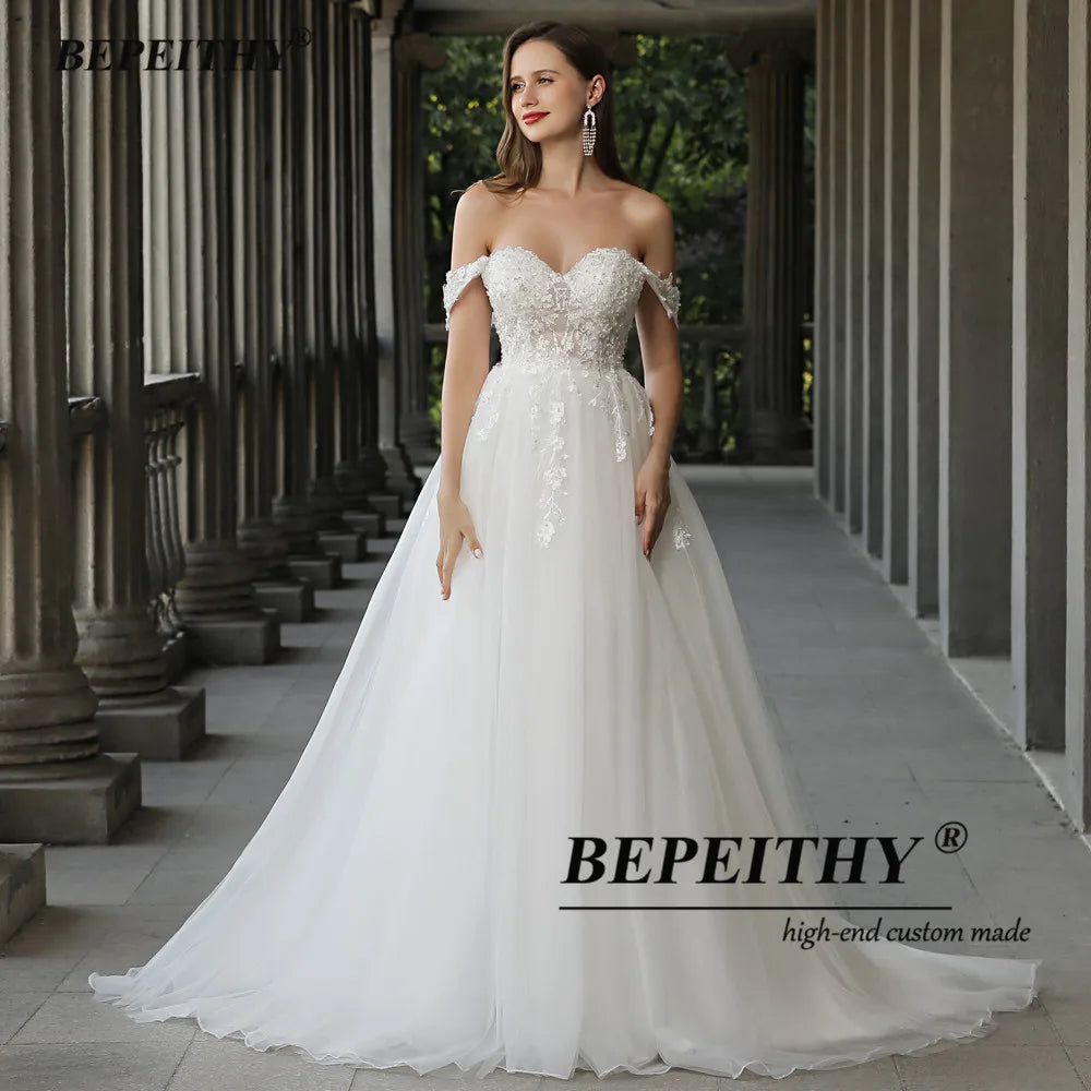 Guangzhou Auyan 2024 Wedding Dress Floor Length Elegant Dress Simple Plus Size Wedding Dress Lace Wedding Gown Bridal Customize