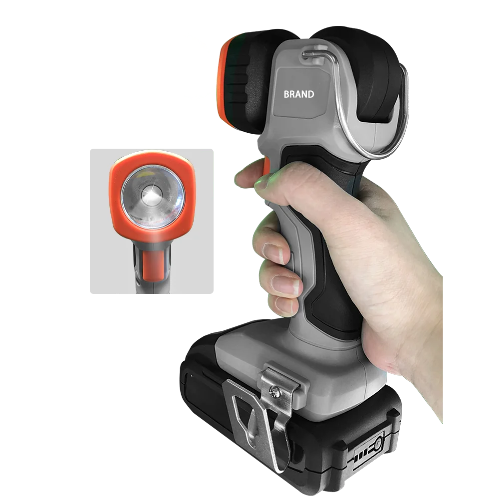 Portable 20V Lithium Battery High Power 1W LED 110LM Cordless Handheld Emergency Torch Lamp Work Light Flashlight