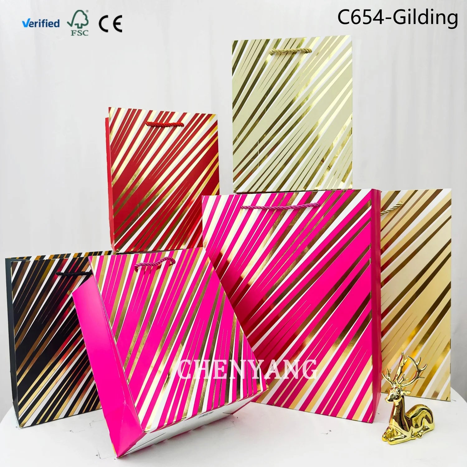 Landscape-oriented Tote Bag BestSeller Pure Color Packaging Bags Eco-Friendly Factory Direct Paper Gift Bag S-size 48H Deliver