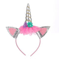Hot Sale Cute Kids Unicorn Hair Band With Flower Decoration Angel Design Hair Band
