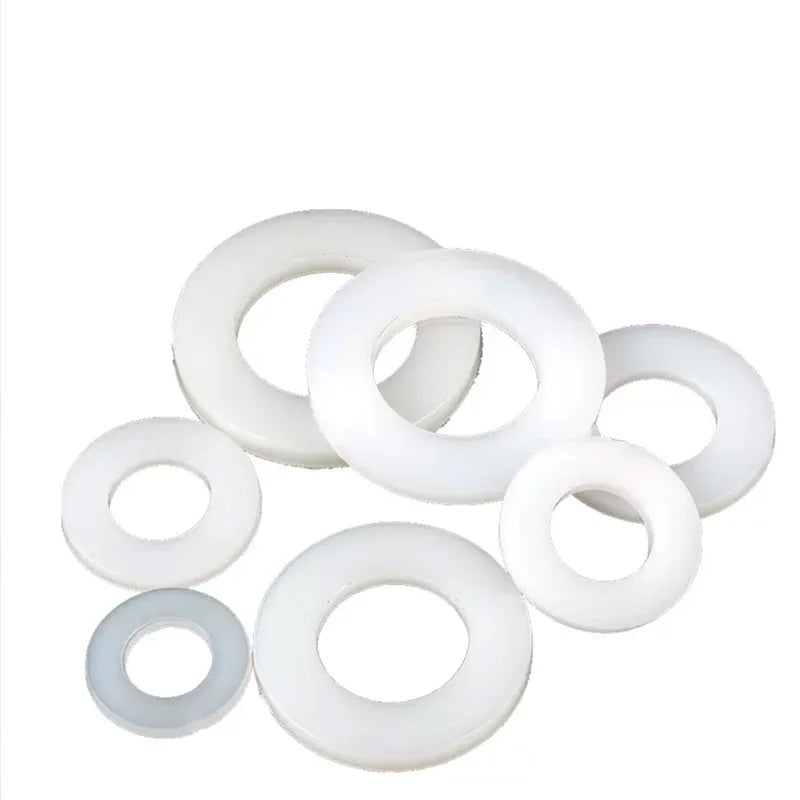 PA66 Nylon Washer with Smooth Edge Non-Conductive Plastic Flat Washer for Electrical Insulation and Mechanical Assembly