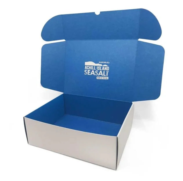 Custom Navy Blue Postal Mailing Box Flat Cardboard T-shirt Clothes Packaging Boxes Shipping Box for Men