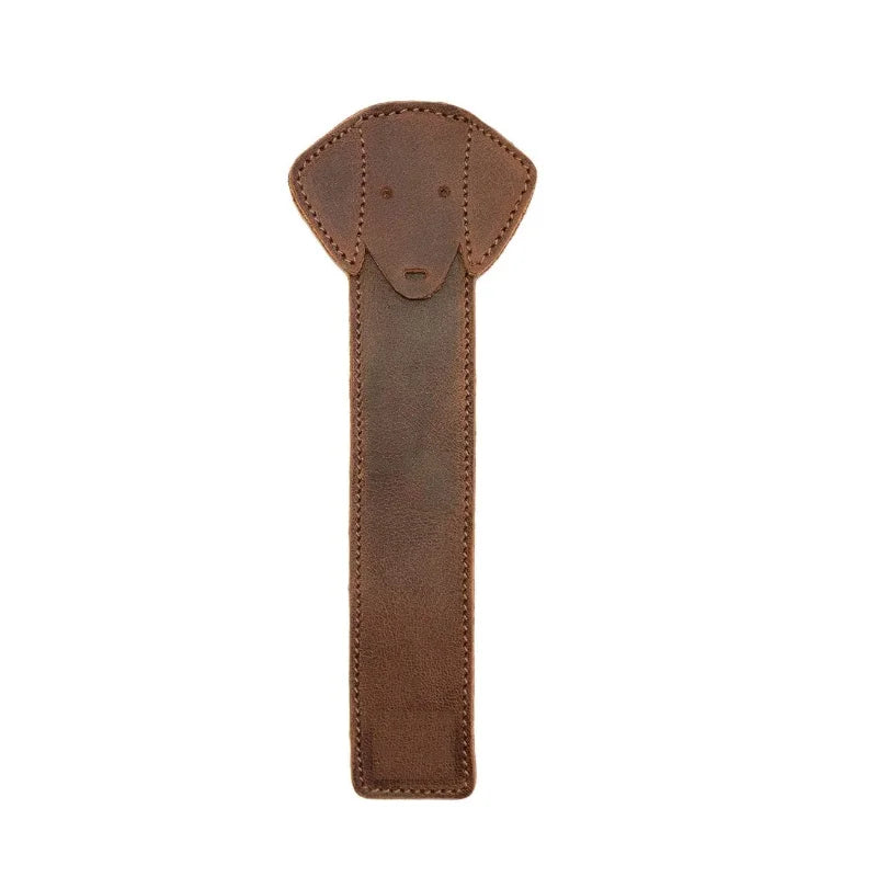 Genuine Leather Cute Dog Shape Bookmark Animal Page Marker Leather Bookmarks Clip Readers Great Gifts