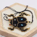 Japanese Miyuki Antique Rice Bead Woven Bracelet Diamond Pearl Vintage Handcrafted Fringe Beetle Minority Fashion Accessory