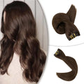 Wholesale Double Drawn Remy  Raw Virgin Human Hair PU Seamless Clip in Hair Extensions