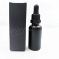 Black Glass Bamboo Cap Oil Dropper Bottle 5ml 10ml 15ml 30ml 50ml 100ml Childproof Tamper-evident Lids Gold Packaged 10ml