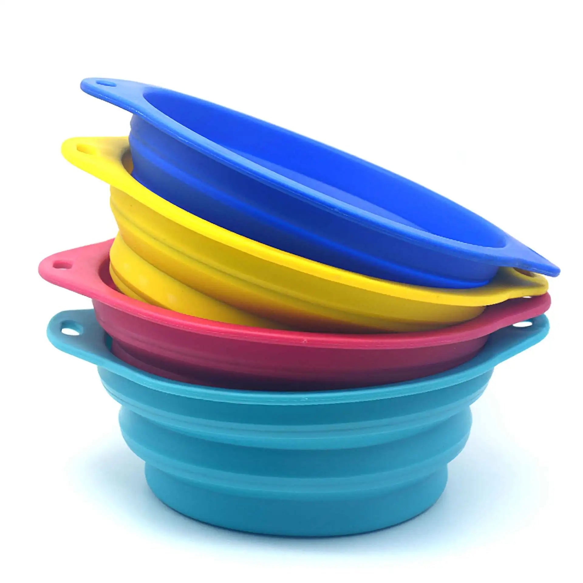 ZMaker Silicone Pet Food Bowl With Hook 350ml Portable Collapsible Travel Dog Bowl Outdoor Silicone Dog Bowl