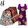 Multi-Colour Options New Blooming Lily Polyester Printed Polynesian Style Fabric for Skirts & Dresses