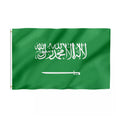 In-Stock Promotional 3x5 Ft Saudi Arabia Flag 100% Polyester with Brass Grommets Digital Printed Quality Nylon Silk Banners