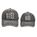 Mama and Mini Dad Hats logo Custom Embroidery Cotton Washed Baseball Caps Distressed Vintage Cap