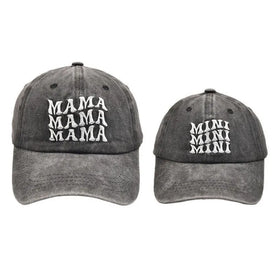 Mama and Mini Dad Hats logo Custom Embroidery Cotton Washed Baseball Caps Distressed Vintage Cap