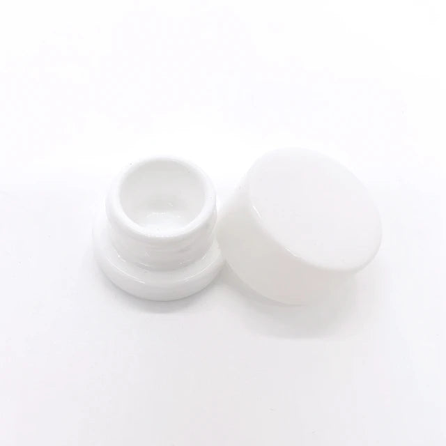 Custom Empty Concentrate Container 7g 9g Round White Small Glass Cosmetic Eye Cream Jar With Cr Screw Lid glass jar