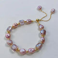 Light Luxury Jewelry Baroque Pearl Bracelet for Women Amethyst Beaded Natural Freshwater Pearl Bracelet Gift