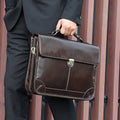 SCHLATUM 2023 New Design Hi Quality Retro Genuine Leather Men Single Shoulder Laptop Briefcase Bags