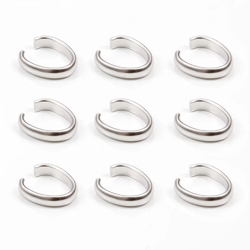 Handmade Egg Shaped Chain Connectors for DIY Necklace and Bracelet Connection Titanium Stainless Steel Jewelry Findings