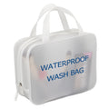 Custom Printed Logo Large Capacity Semi-Transparent Mesh Tote Swimwear Wash Bag EVA Waterproof Travel Storage Toilet Bag Zipper