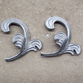 95x100mm Wrought Iron Craft Component Forged Casted Iron Steel Leaves