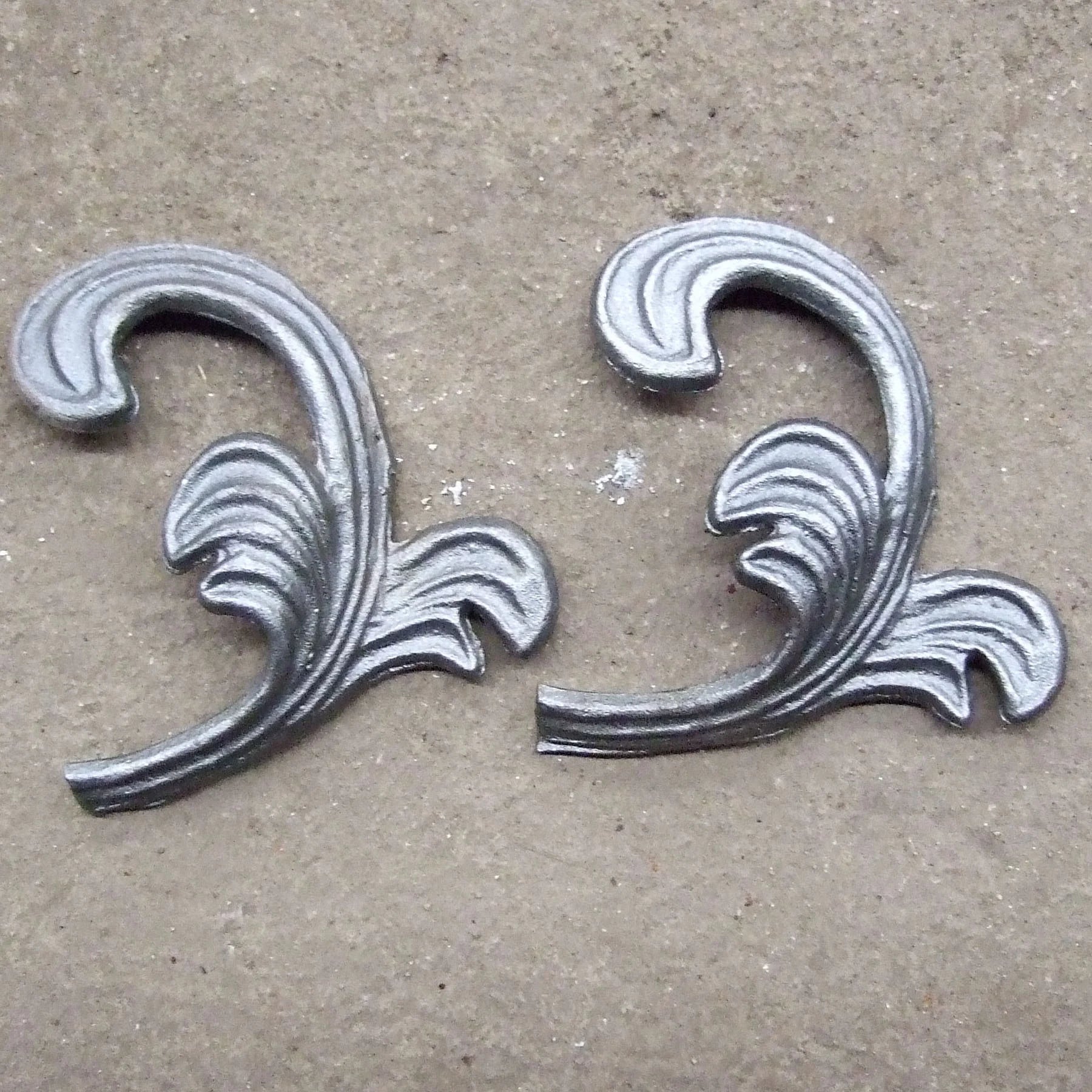 95x100mm Wrought Iron Craft Component Forged Casted Iron Steel Leaves