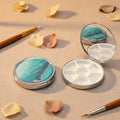 Portable Mirror Mini Jewelry Box Pill Box Metal Round Shape Blank or Custom Design 7 Days Pill Box
