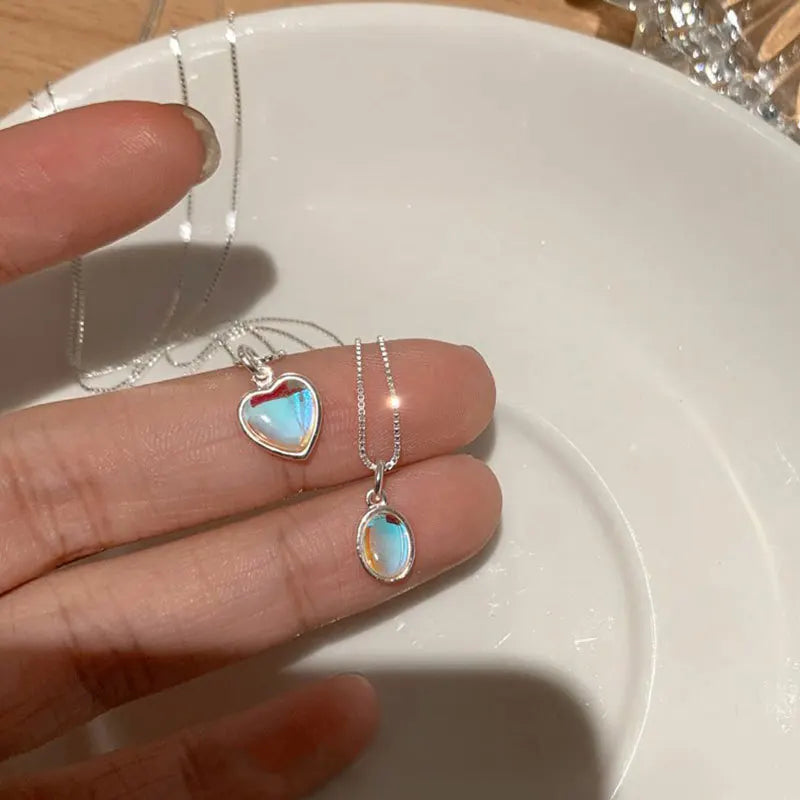 Wholesale Fashionable New Design Heart Shaped Pendant Charm 925 Sterling Silver Necklace