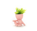 Cute Human Design Tabletop Succulent Plant Pots Glazed Multi-Function Home Decorative Gifts for Garden Flowerpot